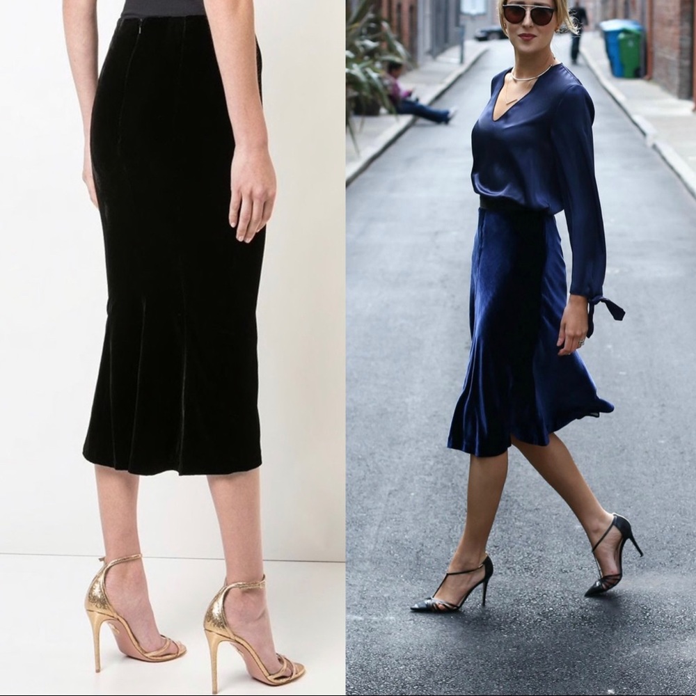 Gorgeous Velvet Fit & Flare Skirt